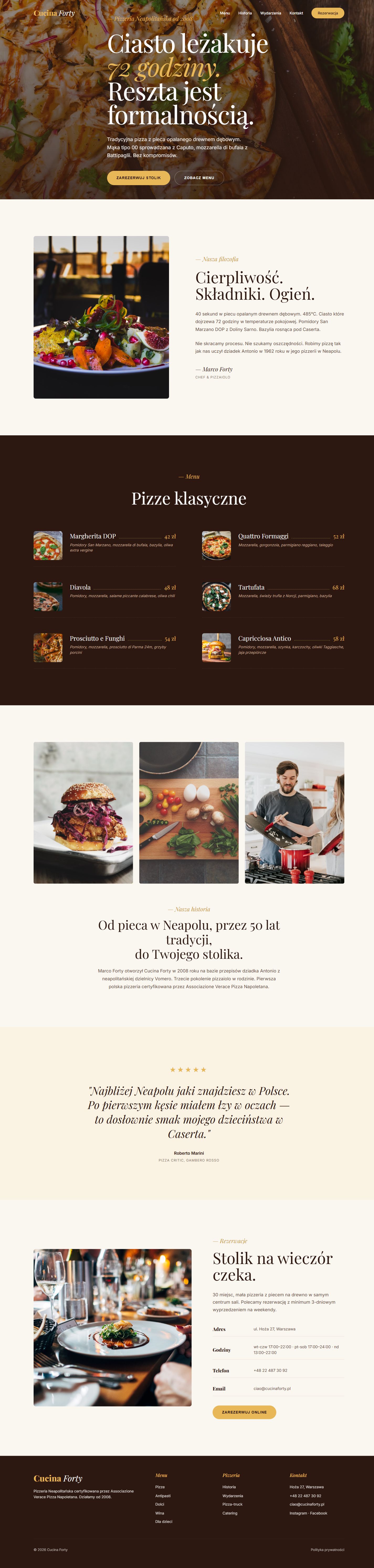 Cucina Forty - pełny widok strony