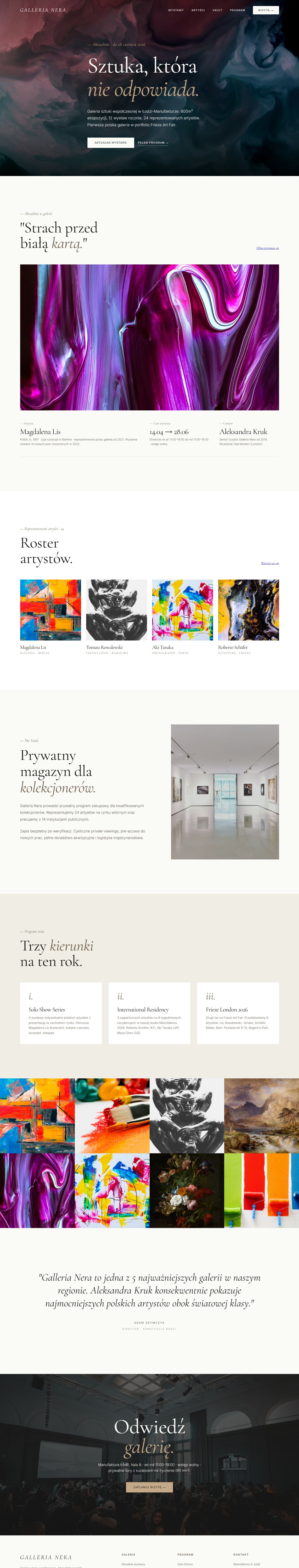Galleria - pełny widok strony