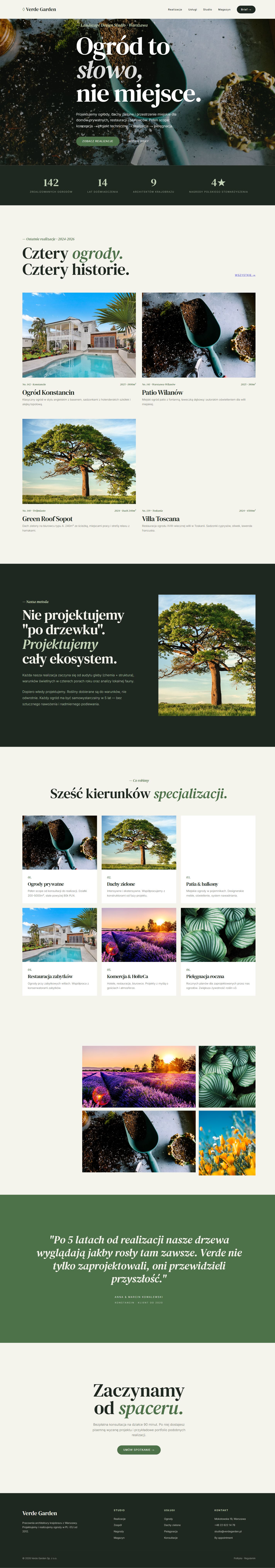 Verde Garden - pełny widok strony