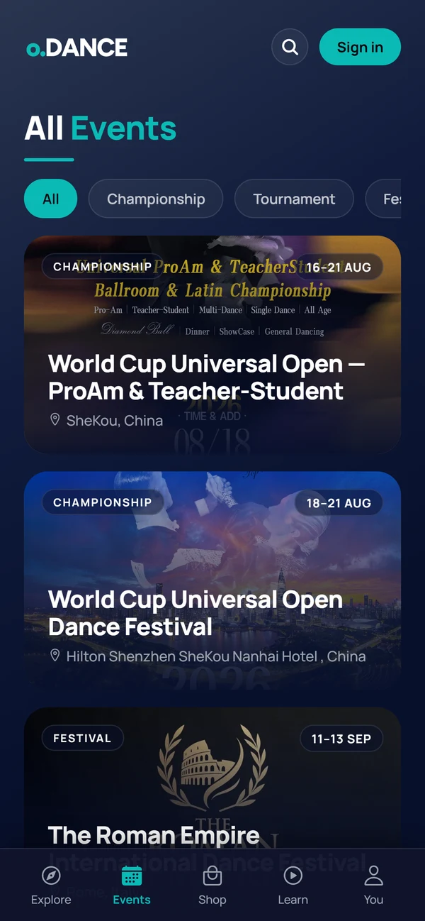 Project example: o.DANCE