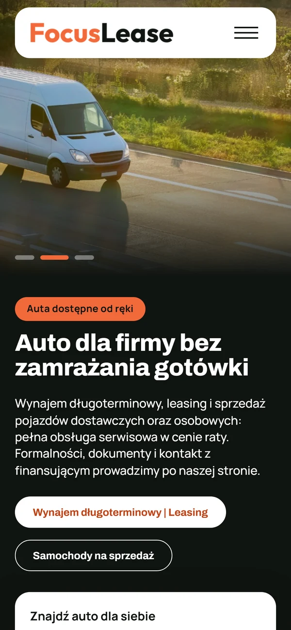 Focus Lease — ekran telefonu
