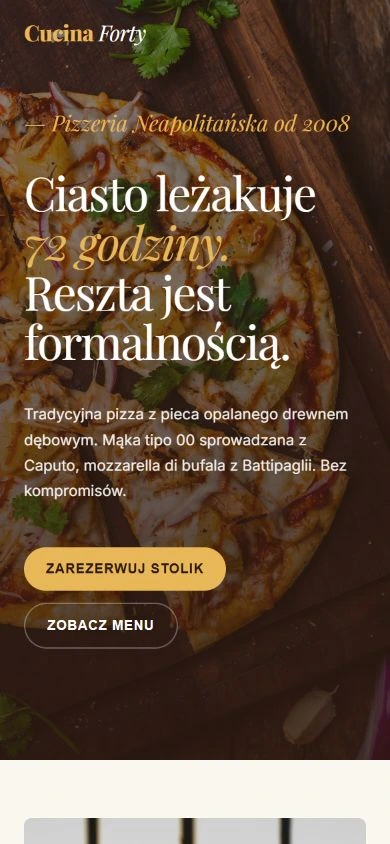Cucina Forty — phone screen