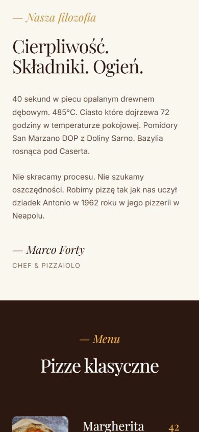 Cucina Forty — mobile detail