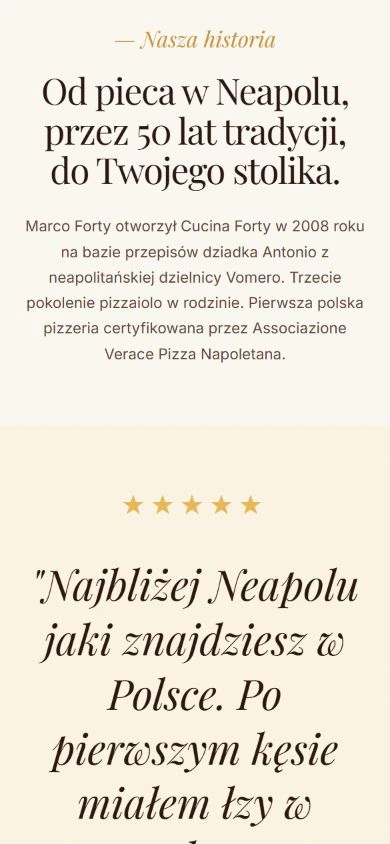 Cucina Forty — project screen