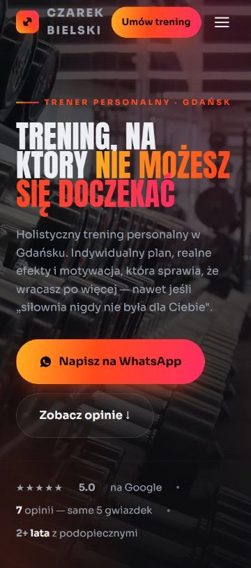Czarek Bielski — ekran telefonu