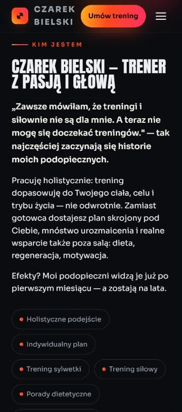 Czarek Bielski — detal mobilny