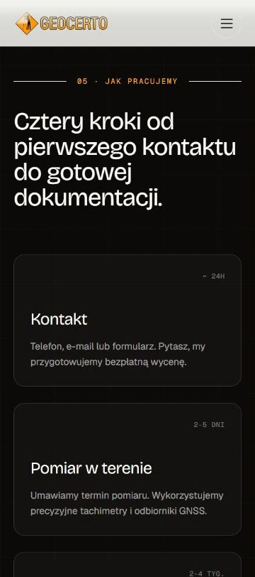 Geocerto — ekran projektu