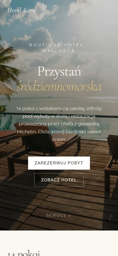Hotel Saro — ekran telefonu