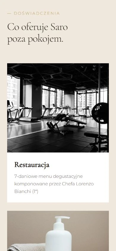Hotel Saro — ekran projektu