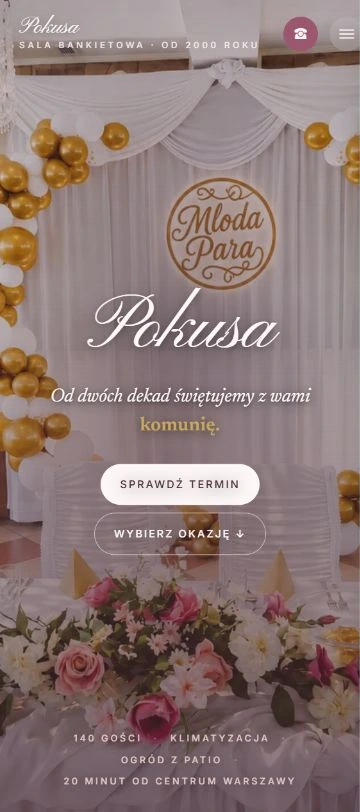 Pokusa — ekran telefonu