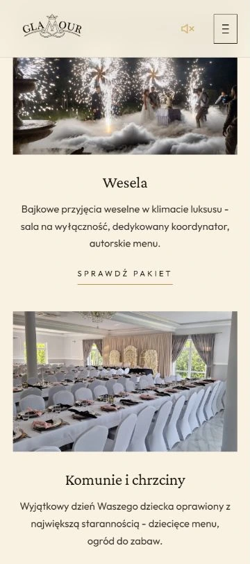 Sala Glamour — detal mobilny